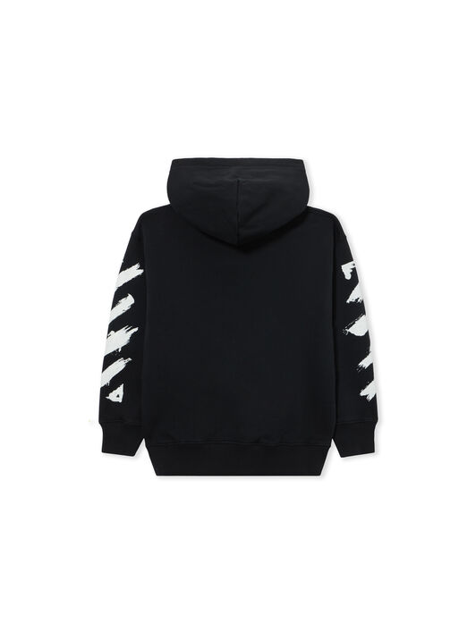 OFF WHITE Diag Paint Hoodie BLACK 44BBB001S26F005