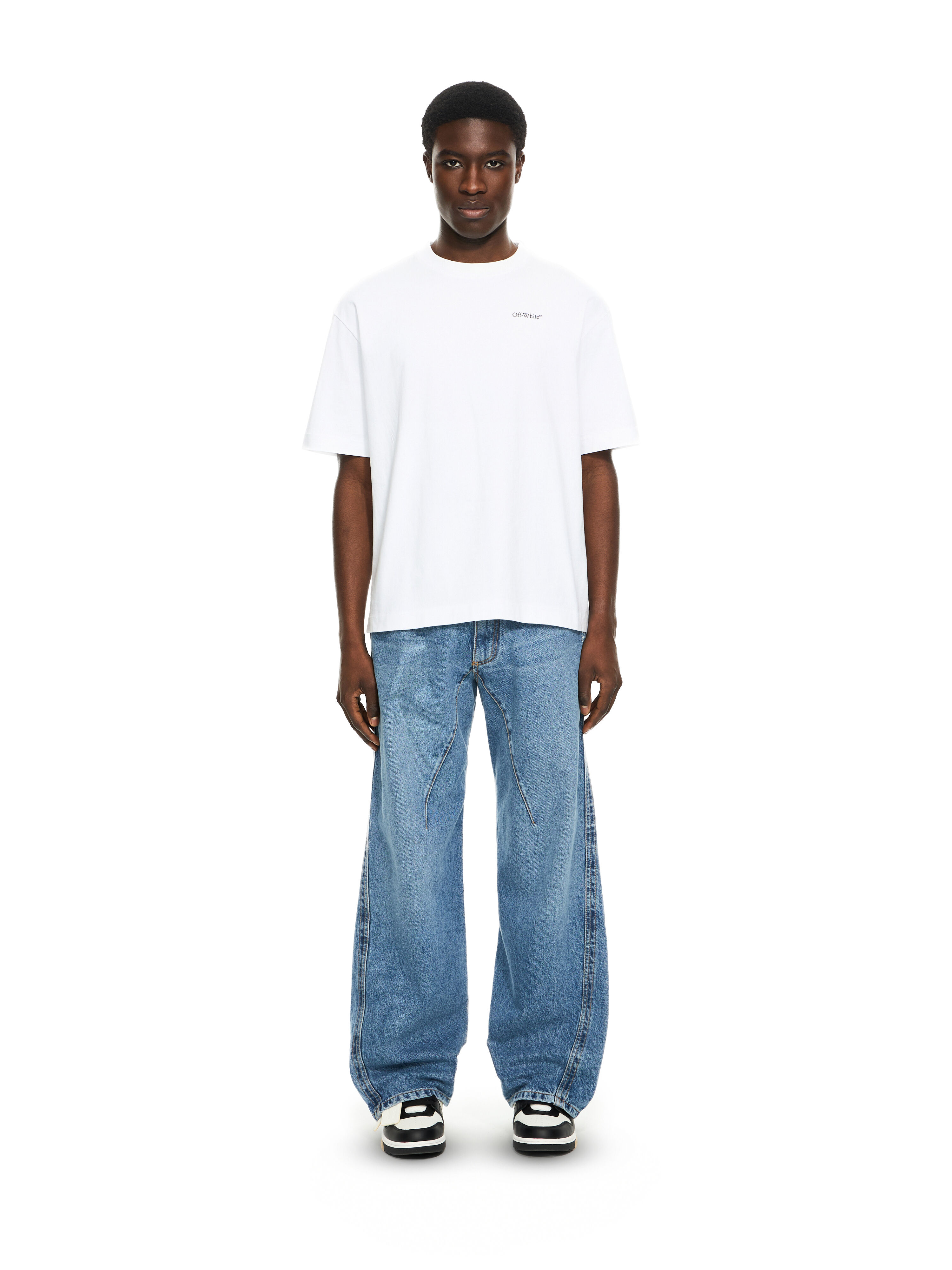 OFF WHITE Half Arrow Skate T-Shirt White-Black 2AA13FS26JER001