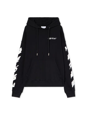 OFF WHITE Ink Arrow Skate Hoodie BLACK - WHITE OMBB085F25FLE00G