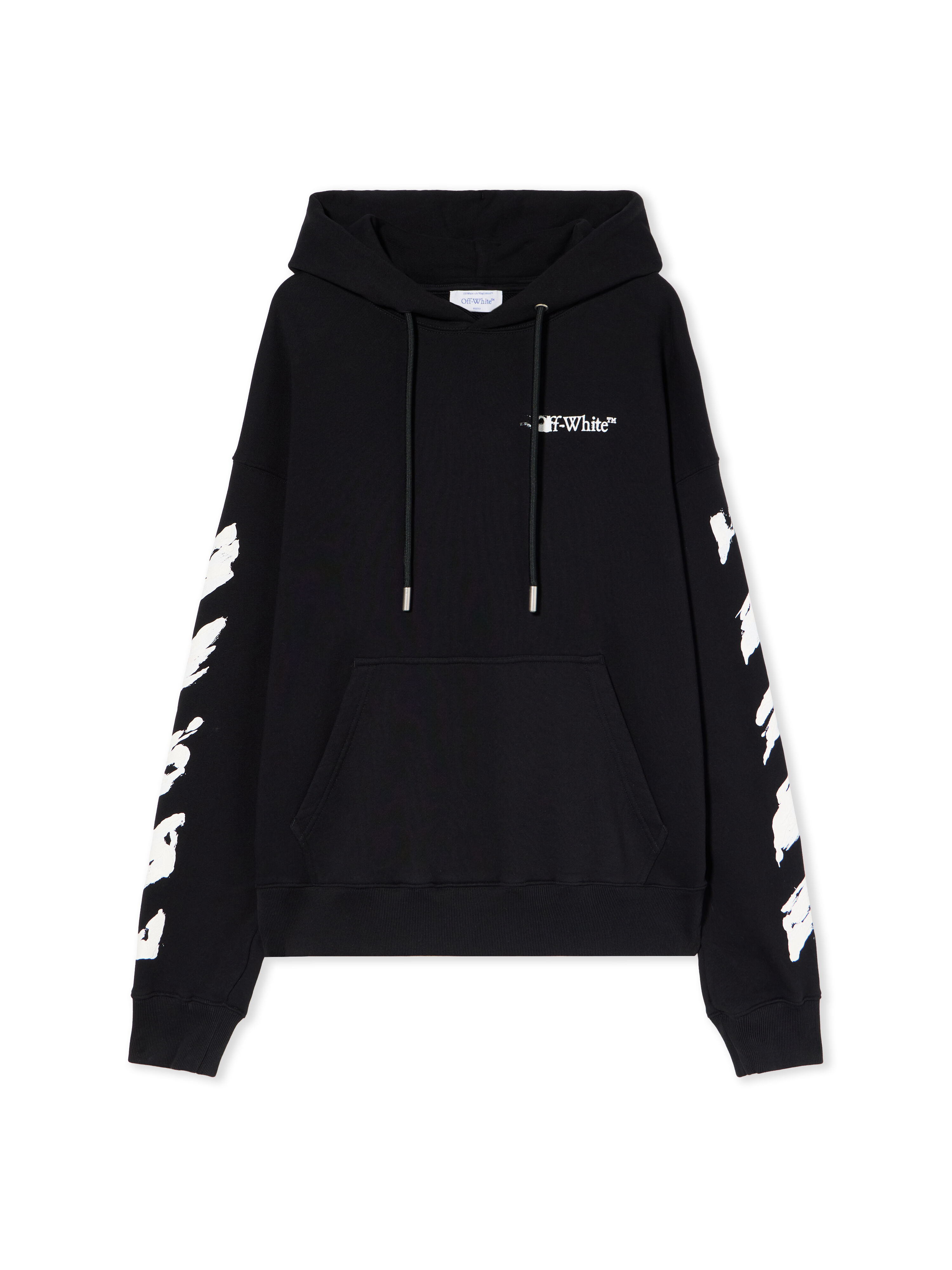 OFF WHITE Ink Arrow Skate Hoodie BLACK - WHITE OMBB085F25FLE00G
