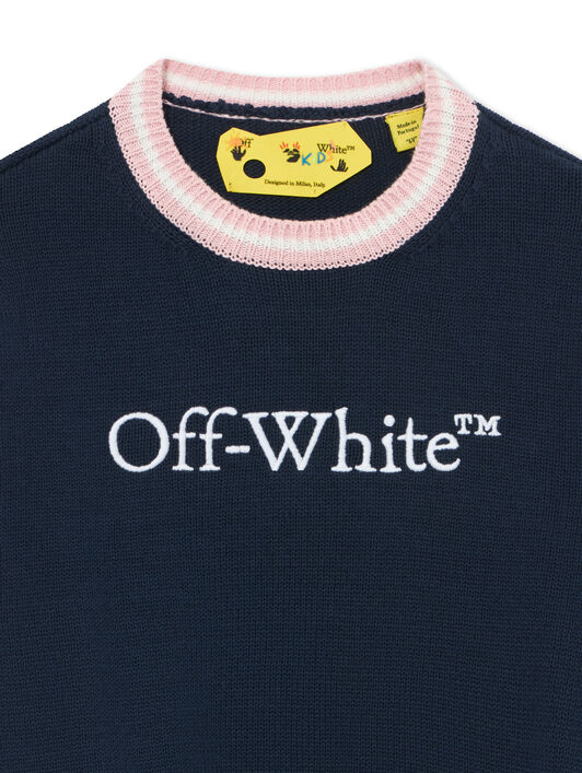 OFF WHITE Big Bookish Knit Crew SEABORNE 44GHE002S26K001