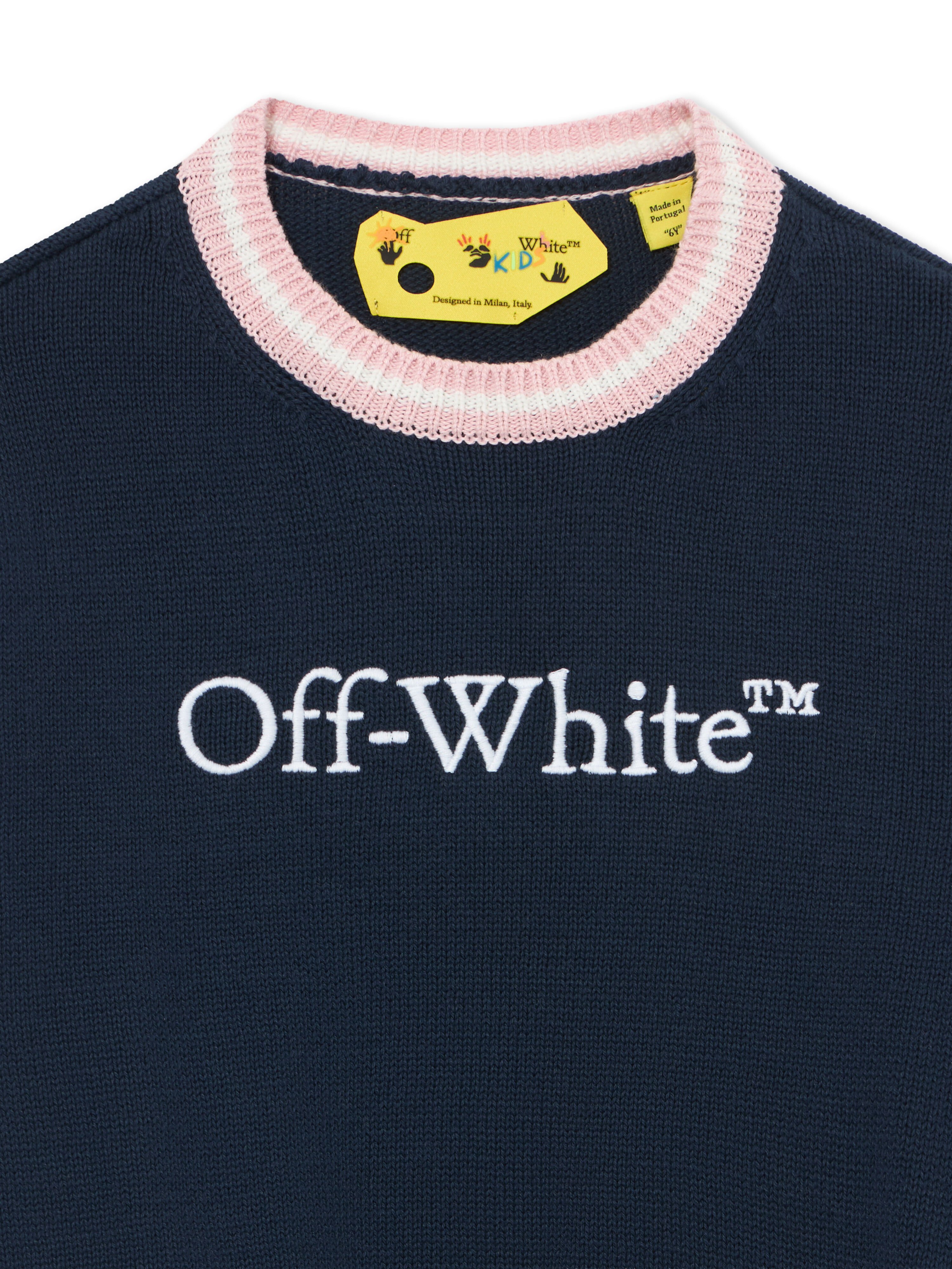OFF WHITE Big Bookish Knit Crew SEABORNE 44GHE002S26K001