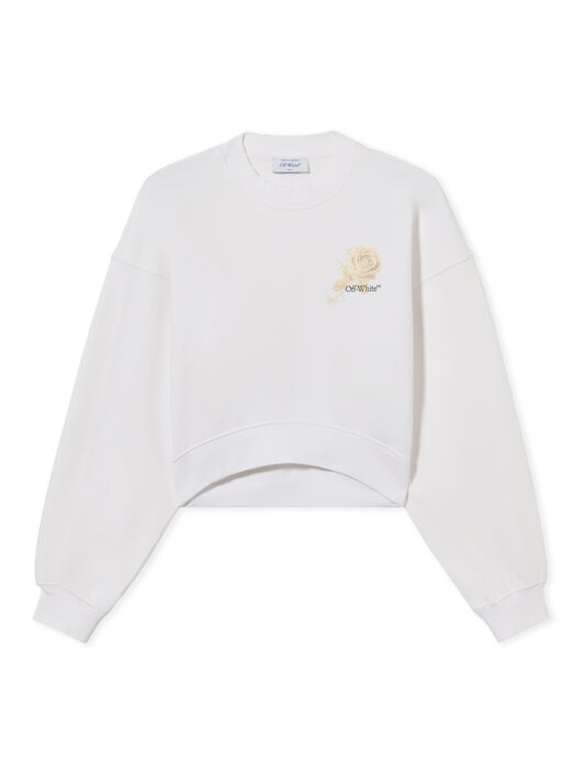 OFF WHITE Roses Arrows Sweatshirt WHITE - BLACK OWBA079S25FLE001