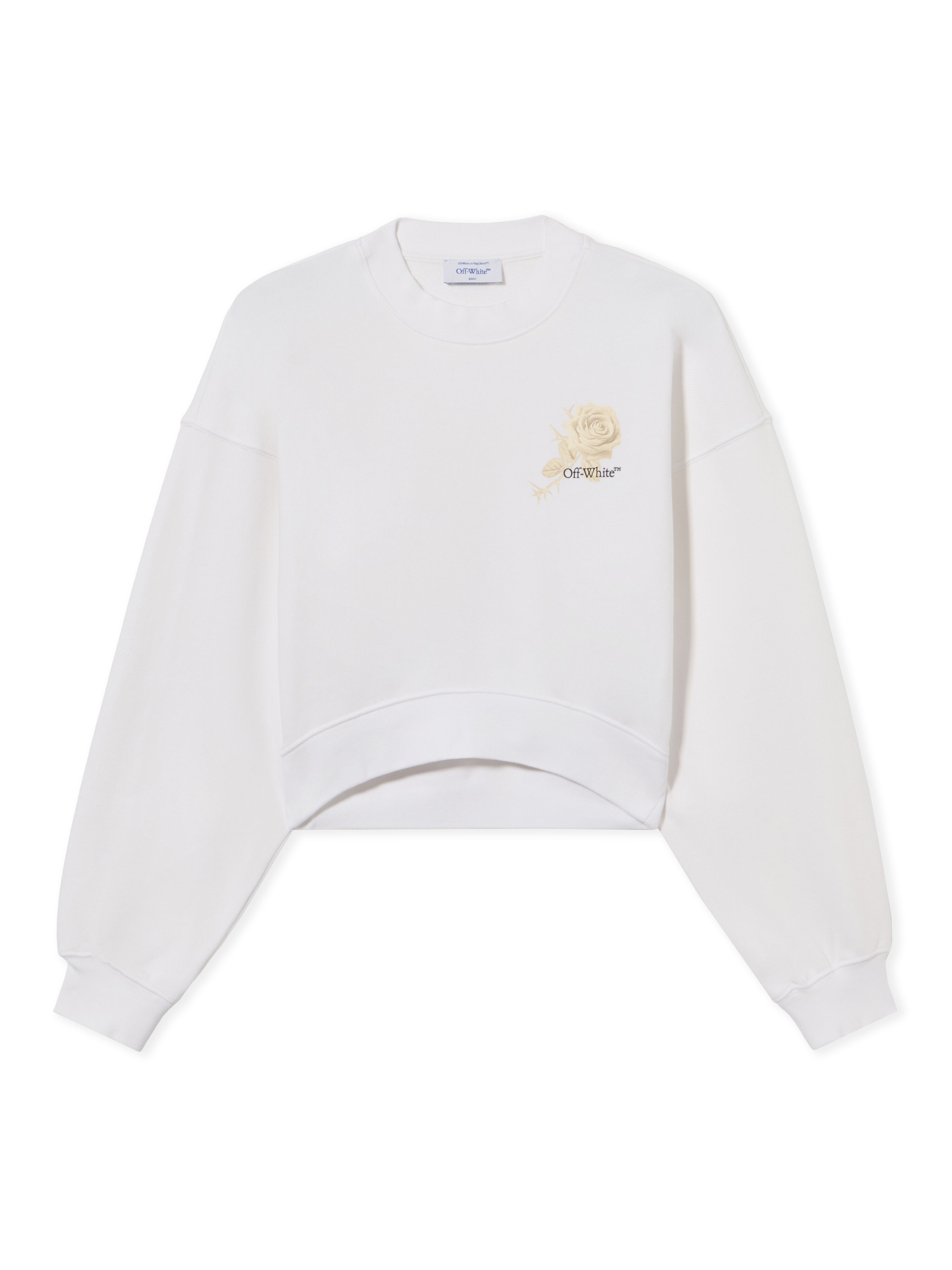 OFF WHITE Roses Arrows Sweatshirt WHITE - BLACK OWBA079S25FLE001