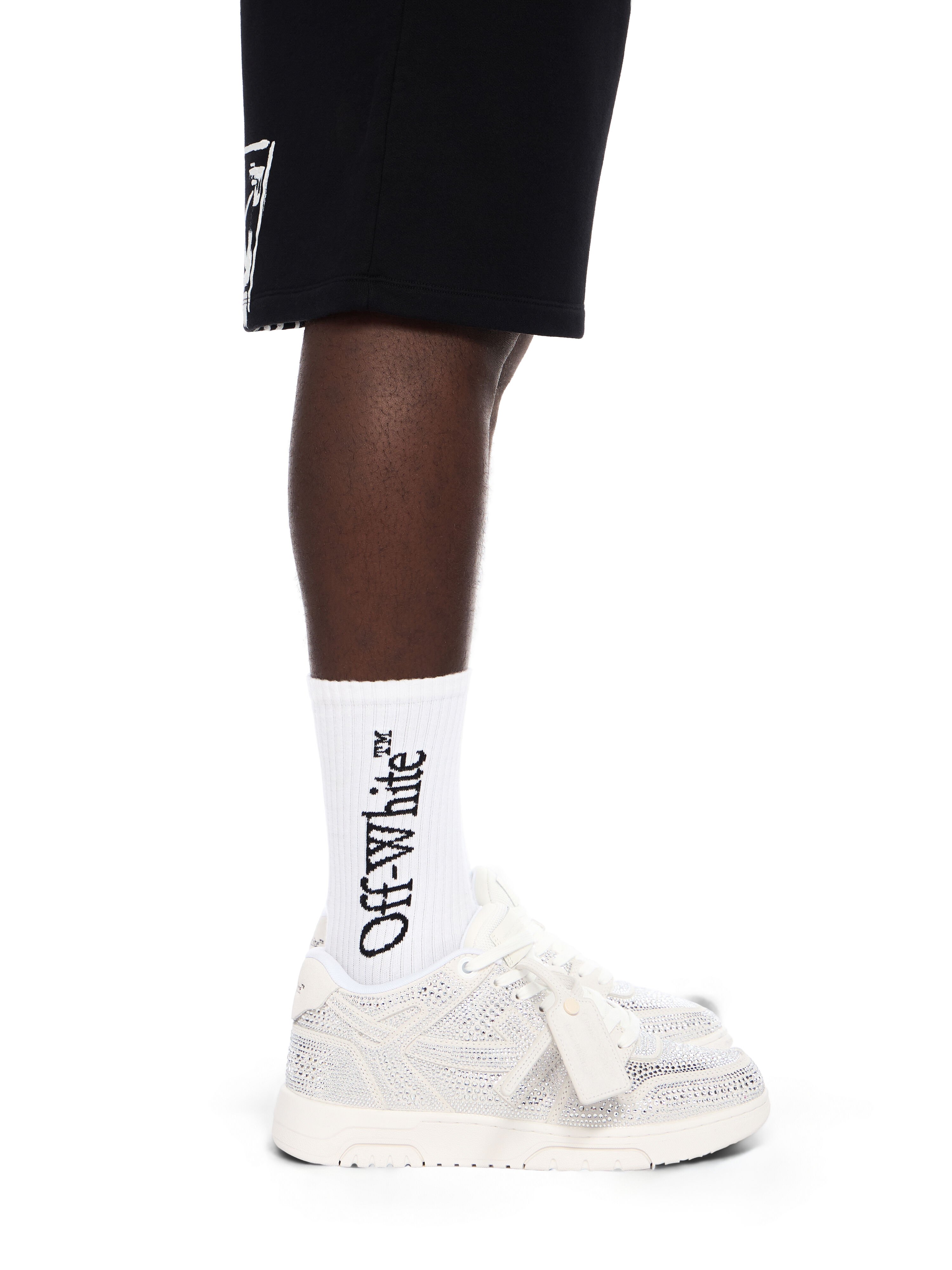 OFF WHITE Out Of Office Strass Sneakers WHITE - SILVER OMIA189C99LEA018