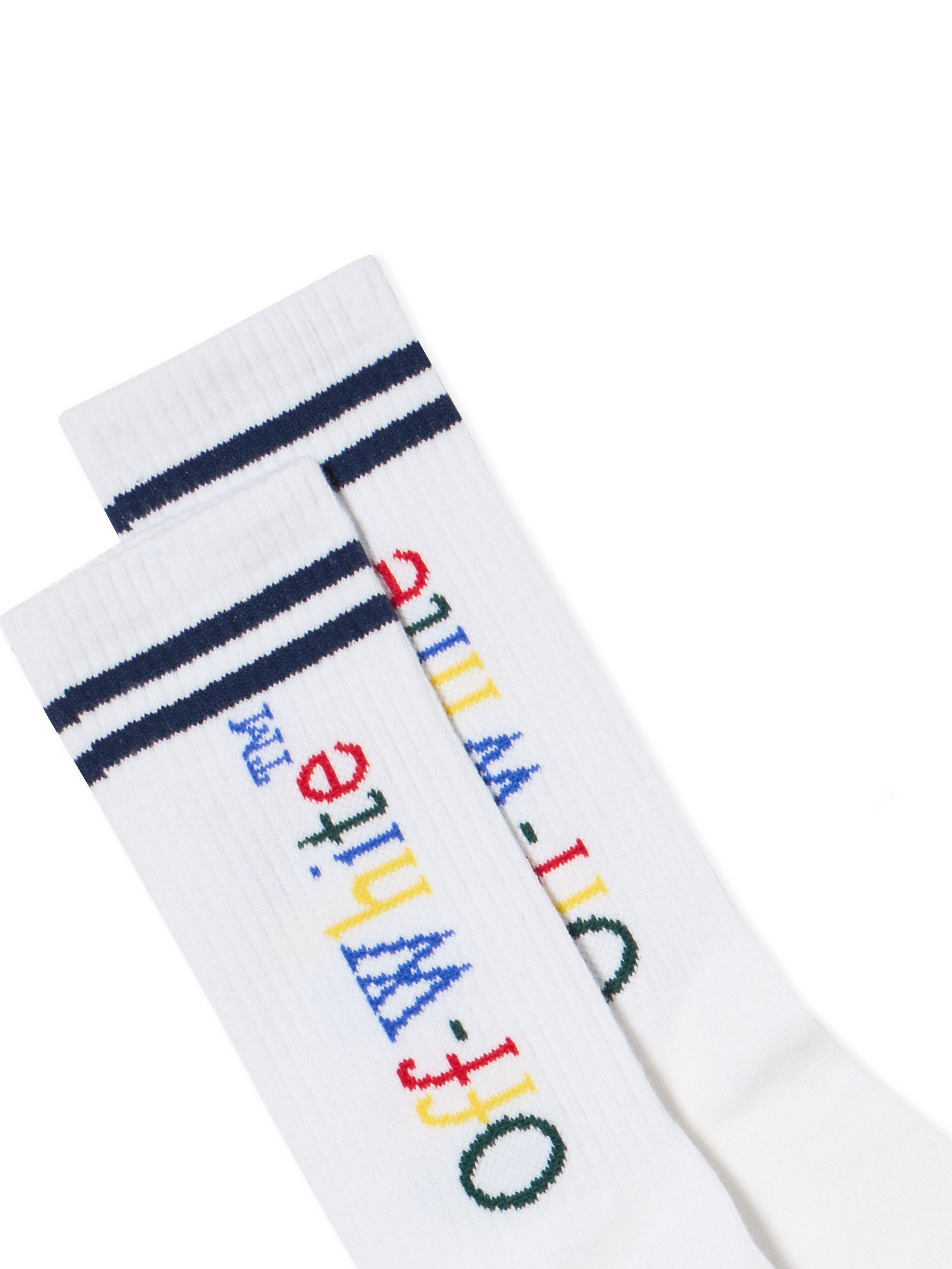 OFF WHITE Bookish Logo Long Socks WHITE - MULTICOLOR OGRA003F25KNI001