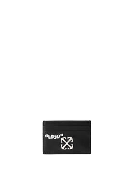 OFF WHITE Jitney Quote Card Case BLACK - WHITE OWND027C99LEA002