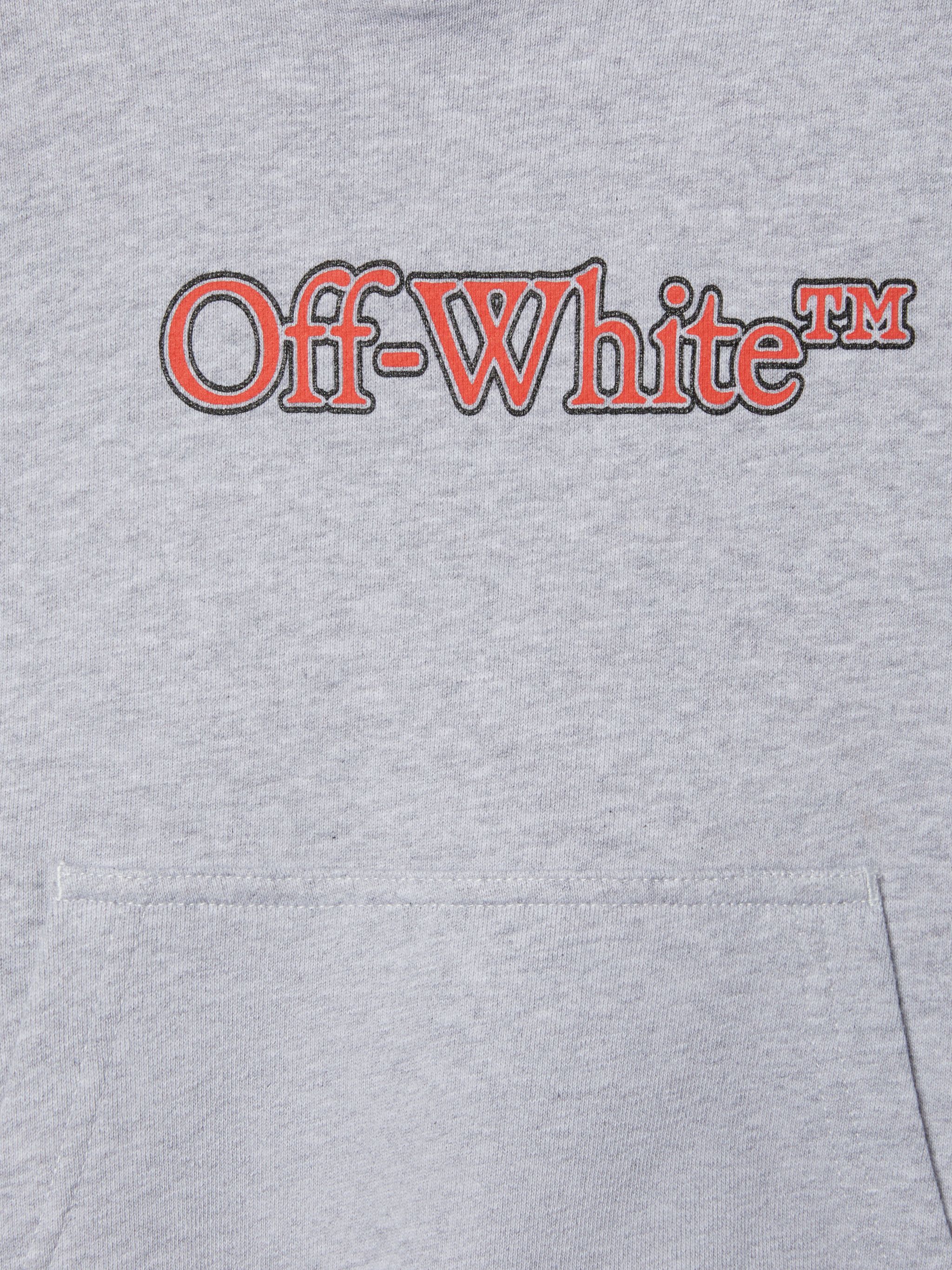 OFF WHITE Big Bookish Hoodie GREY OBBB001S25FLE001