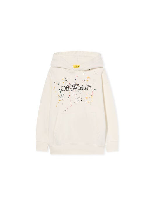 Big Bookish Splat Logo Hoodie OFF WHITE Big Bookish Splat Logo Hoodie WHITE - BLACK OBBB001F25FLE002