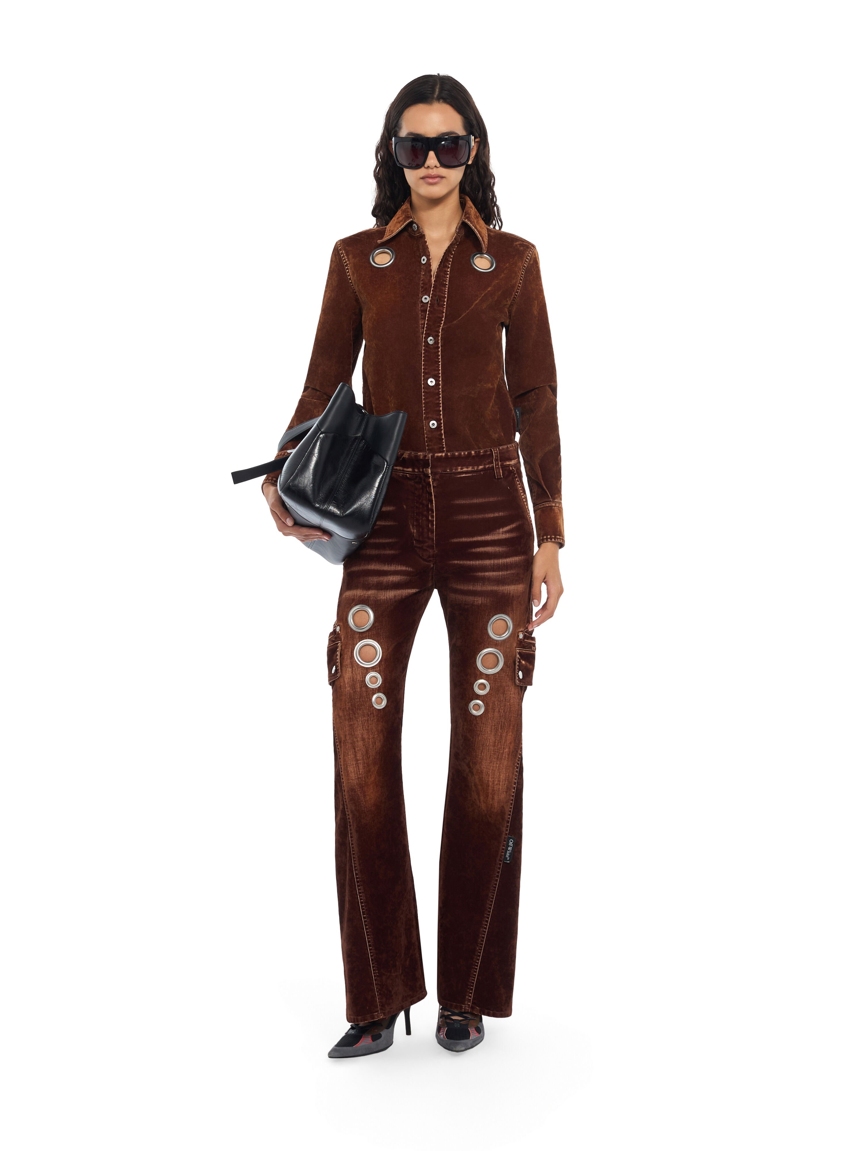 Eyelet Flock Cargo Pants OFF WHITE Eyelet Flock Cargo Pants Chestnut Chestnut 2FH00839B