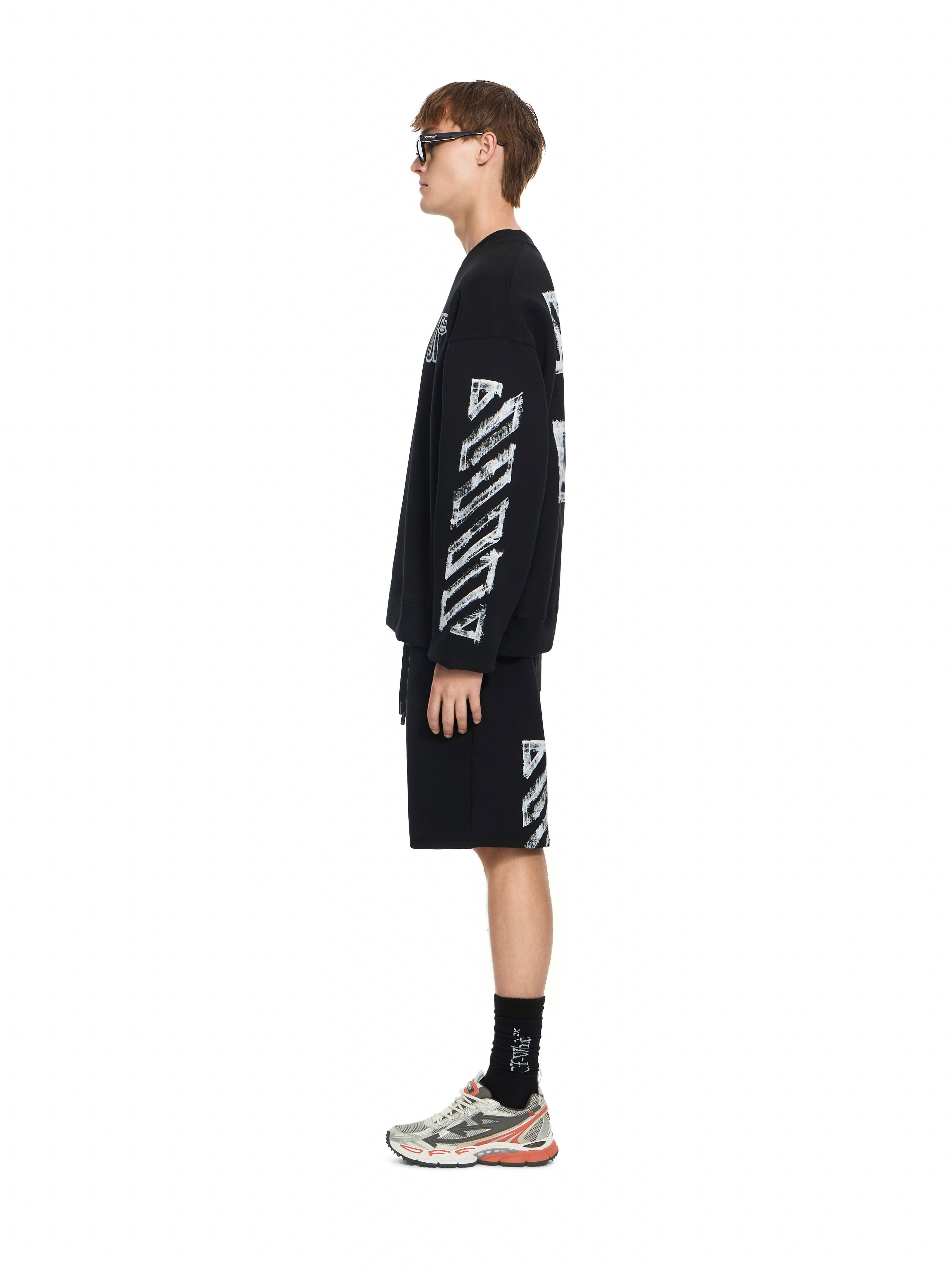 Motion Arrow Skate Crewneck Sweatshirt OFF WHITE Motion Arrow Skate Crewneck Sweatshirt BLACK 44MBA054F26F007