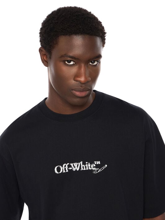 Scribble Arrow Skate Logo T-Shirt OFF WHITE Scribble Arrow Skate Logo T-Shirt BLACK - WHITE OMAA120F25JER00C