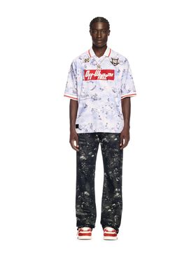 OFF WHITE Maglia Da Calcio Lilla Con Motivo Affresco VIOLA OMAD00CS25JER001