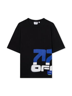 LAB L/AB Off Stacked T-Shirt BLACK 44LABF26T078