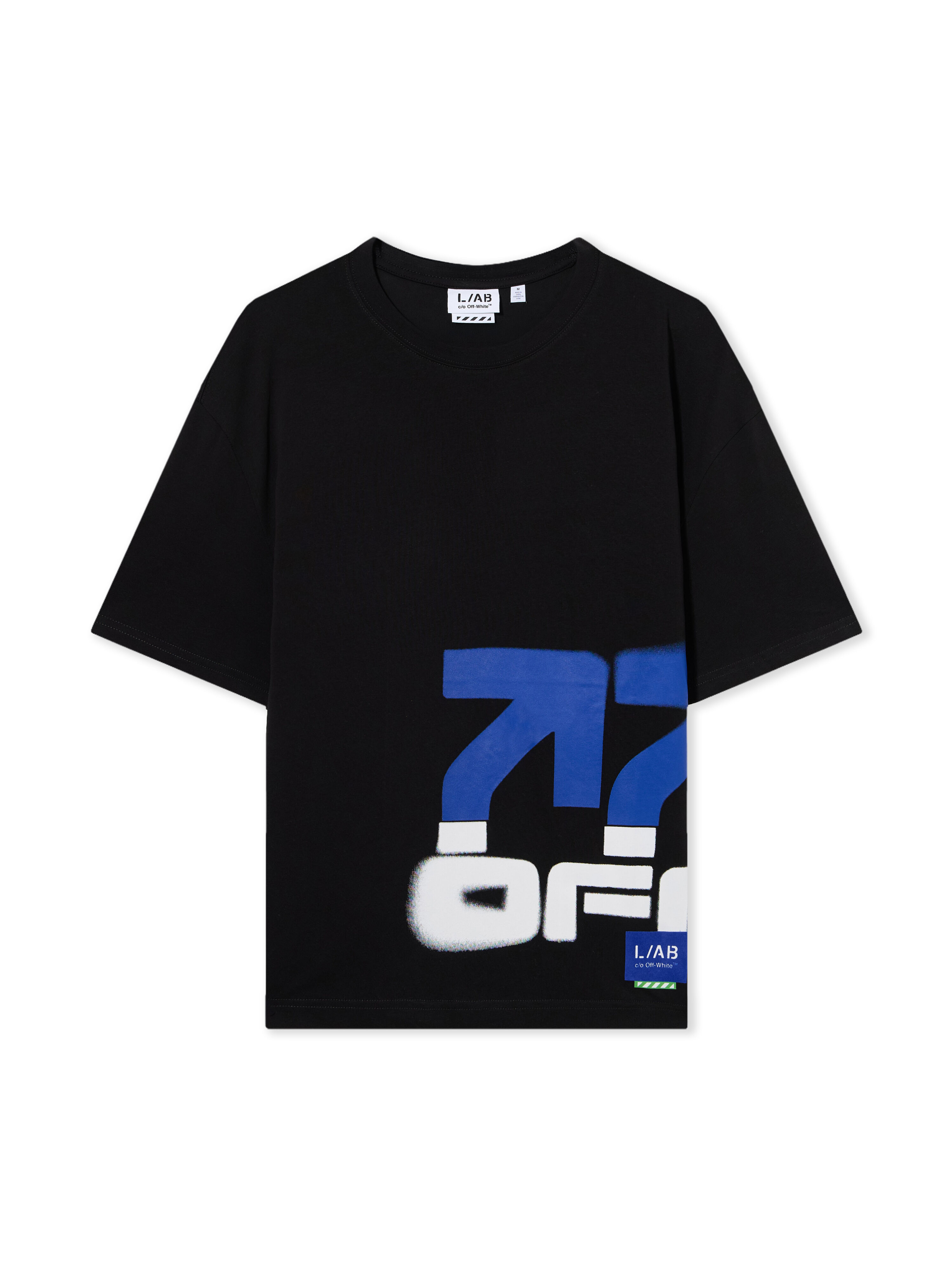 LAB L/AB Off Stacked T-Shirt BLACK 44LABF26T078