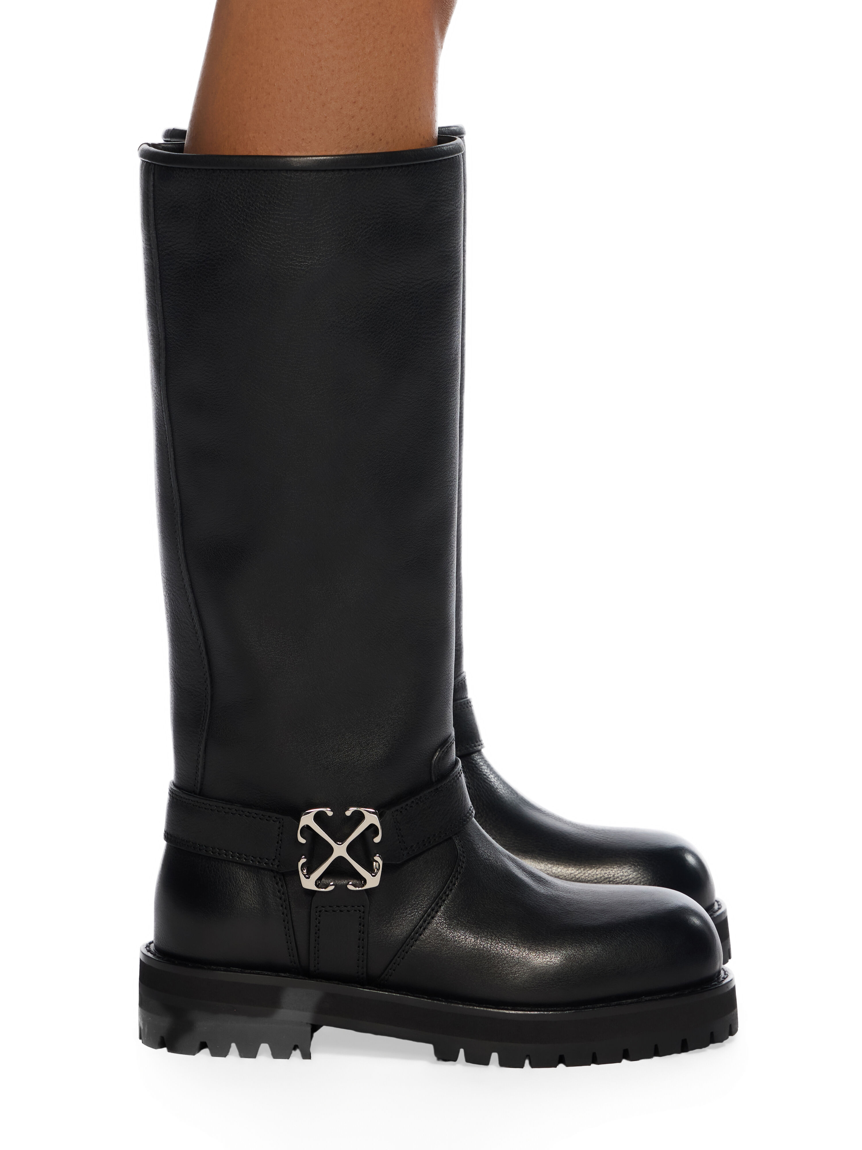 Off Track High Boots OFF WHITE Off Track High Boots BLACK - SILVER OWIE04OC99LEA001