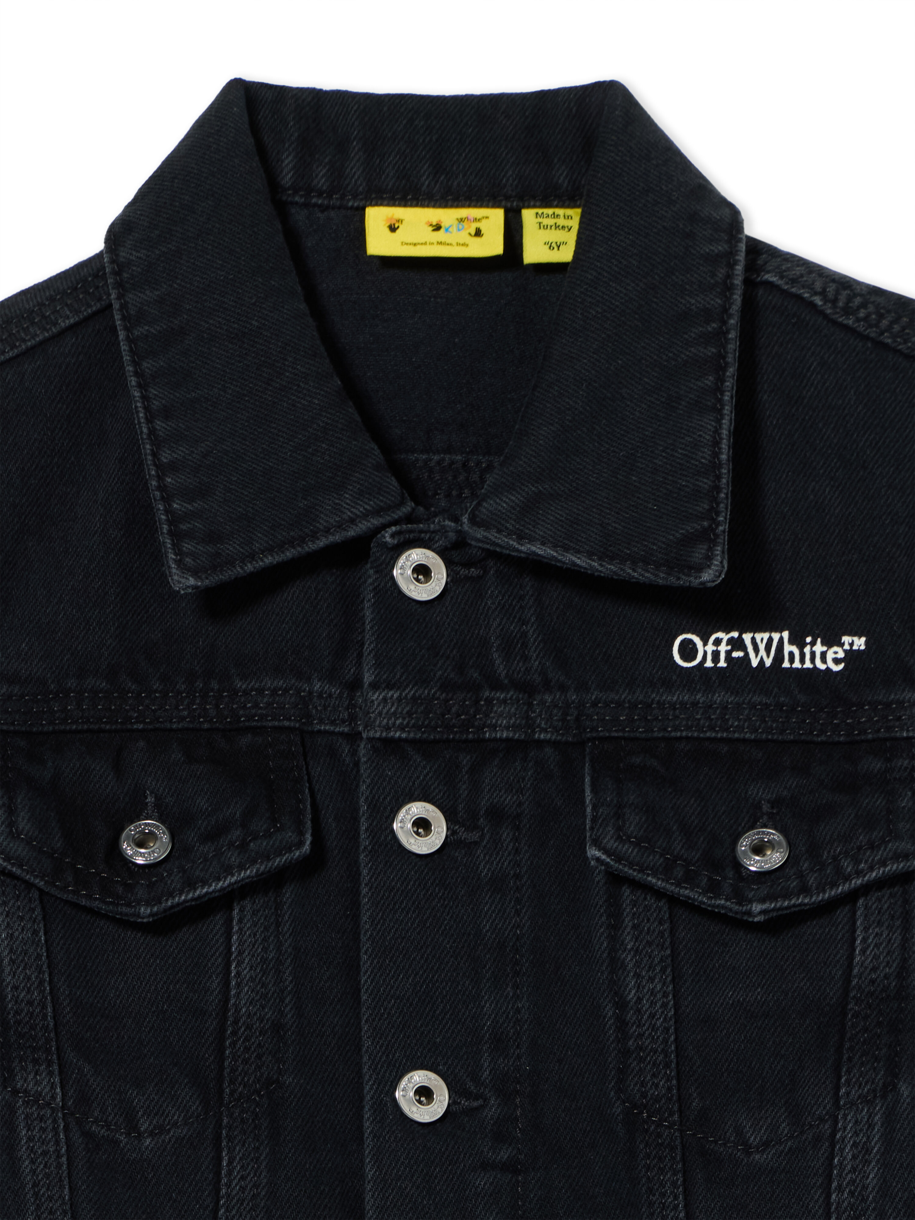 Diagonal Marker Denim Jacket OFF WHITE Diagonal Marker Denim Jacket RAW BLACK 44BYE001F26D001