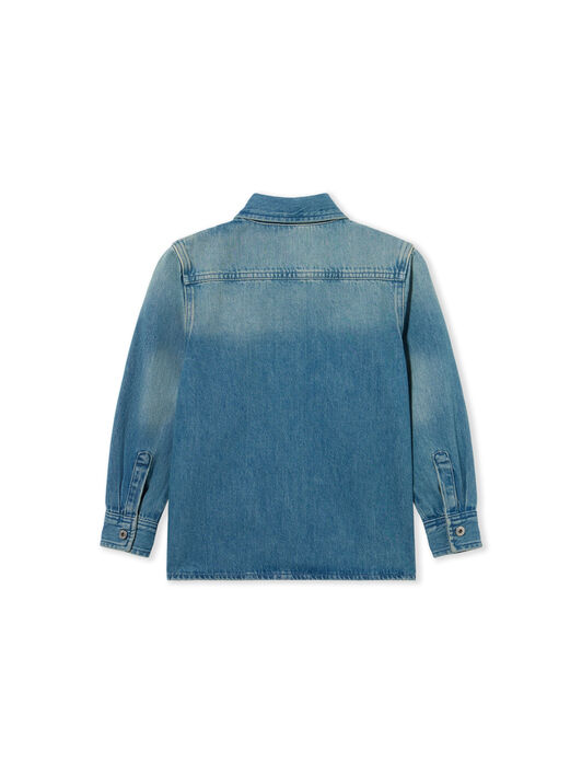 OFF WHITE Arrow Label Long Sleeve Denim Shirt SAND BLUE 44BYD004F26D001
