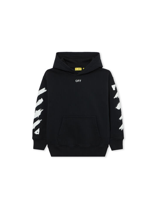 OFF WHITE Diag Paint Hoodie BLACK 44BBB001S26F005