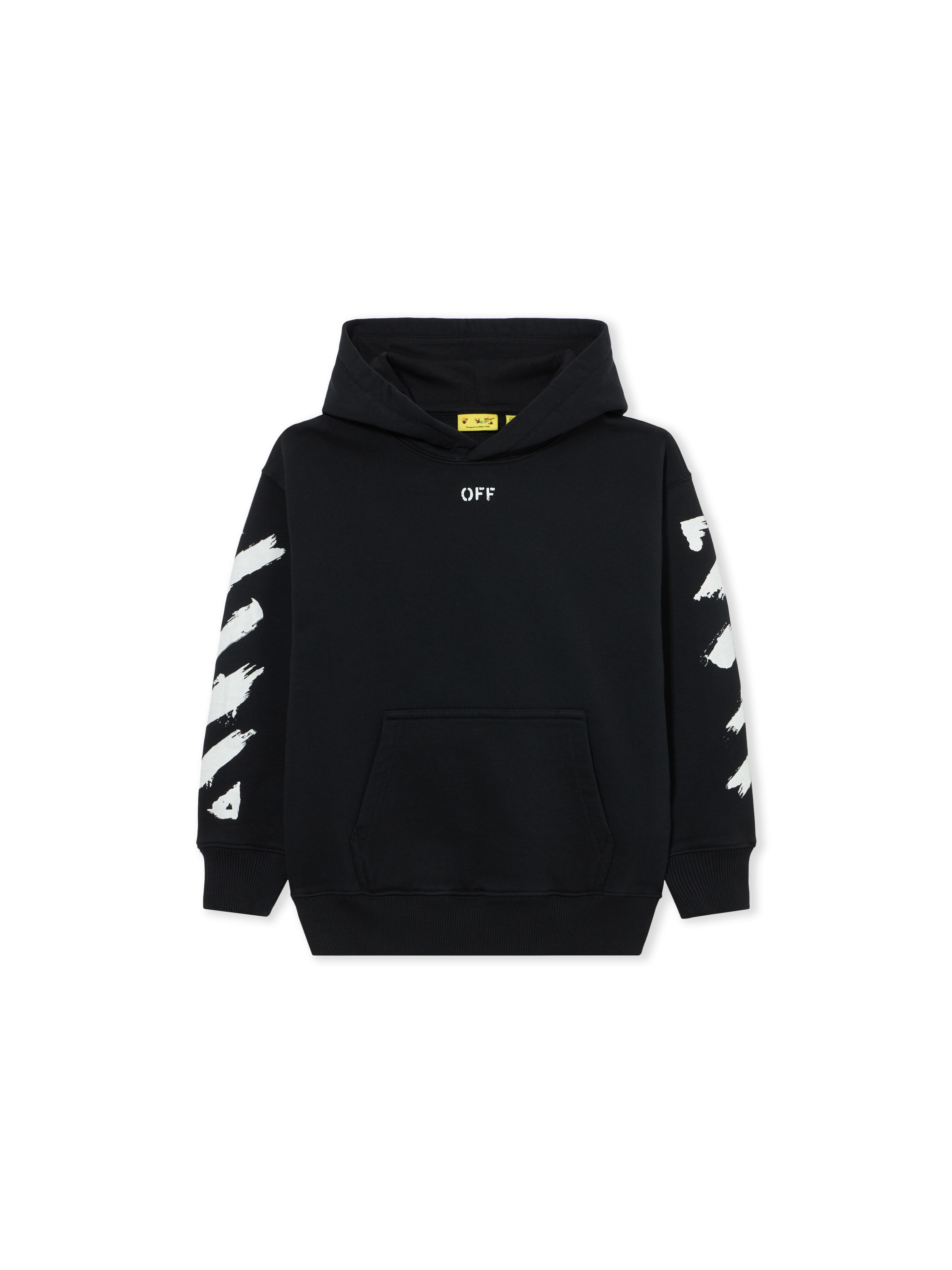 OFF WHITE Diag Paint Hoodie BLACK 44BBB001S26F005