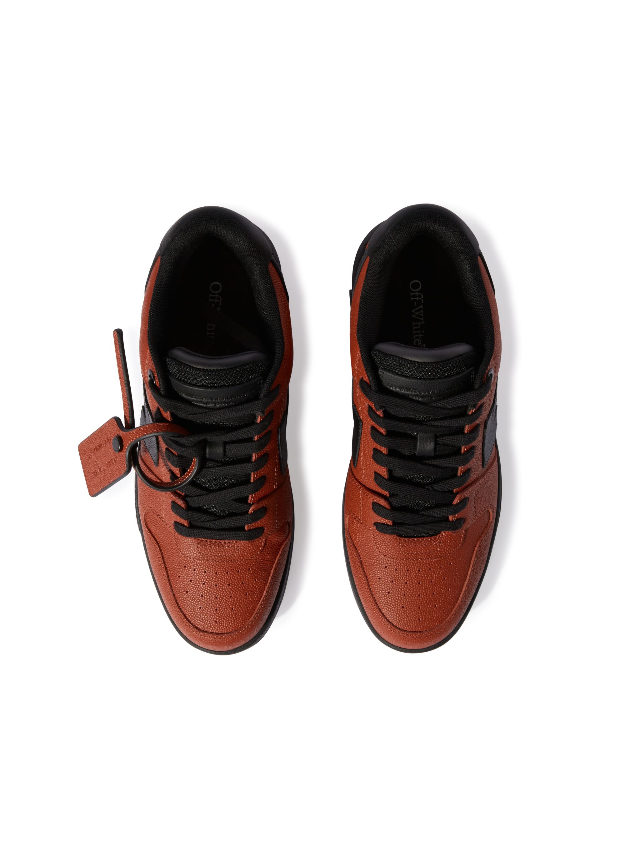 OFF WHITE OUT OF OFFICE BASKET LEDER SNEAKER ORANGE OMIA189F24LEA00D