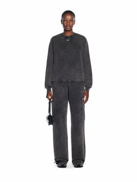 OFF WHITE Bookish Cargo Sweatpants MARBLE BLACK-WHITE OWCH025F25FLE002