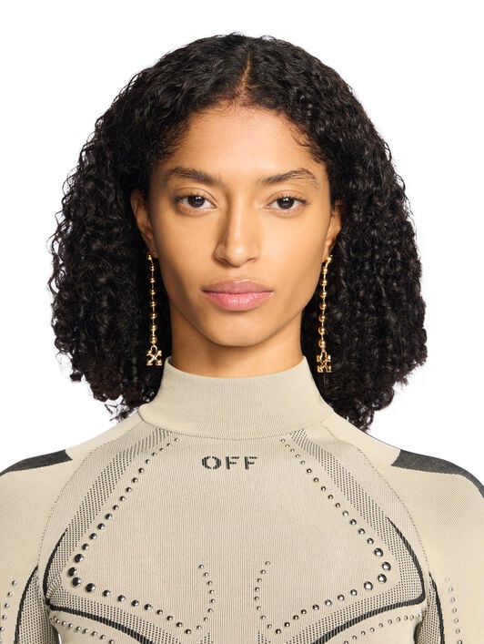 OFF WHITE Arrow Ballchain Earrings GOLD - NO COLOR OWOD2A0F25MET001