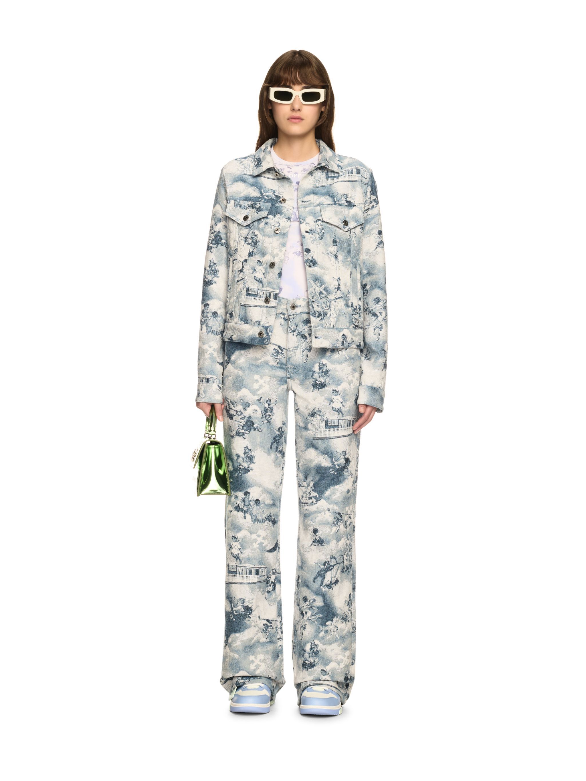 OFF WHITE Tapestry Fresco Jacket BLUE OWYE012S25FAB001