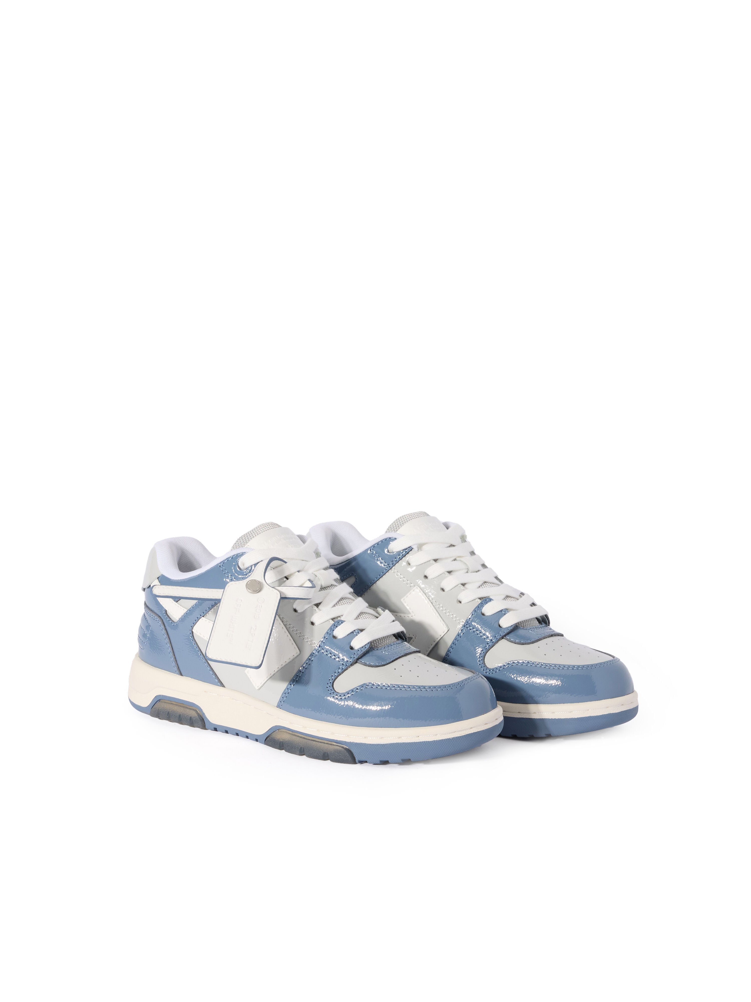 OFF WHITE Out Of Office Patent Leather GREY - WHITE OWIA259F25LEA00A