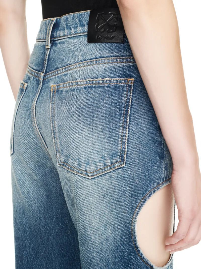 OFF WHITE Vintage Blaue Meteor Jeans BLAU OWYA06AC99DEN001