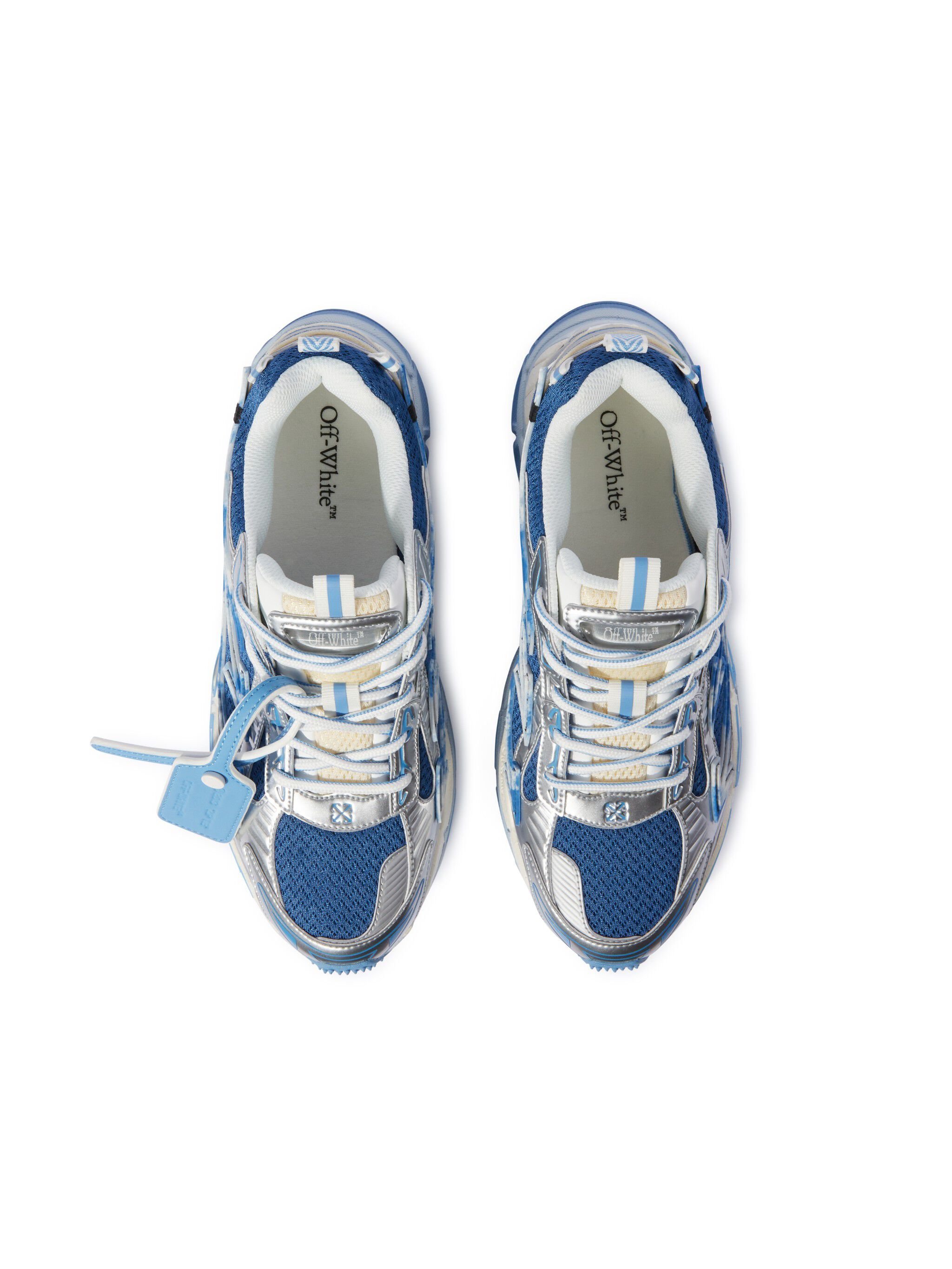 OFF WHITE Silber/Blaue Be Right Back Sneaker BLAU OWIA289S25FAB003