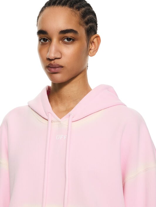 Spray Off Stamp Over Hoodie OFF WHITE Spray Off Stamp Over Hoodie Soft Pink-White 2BB058S26FLE002
