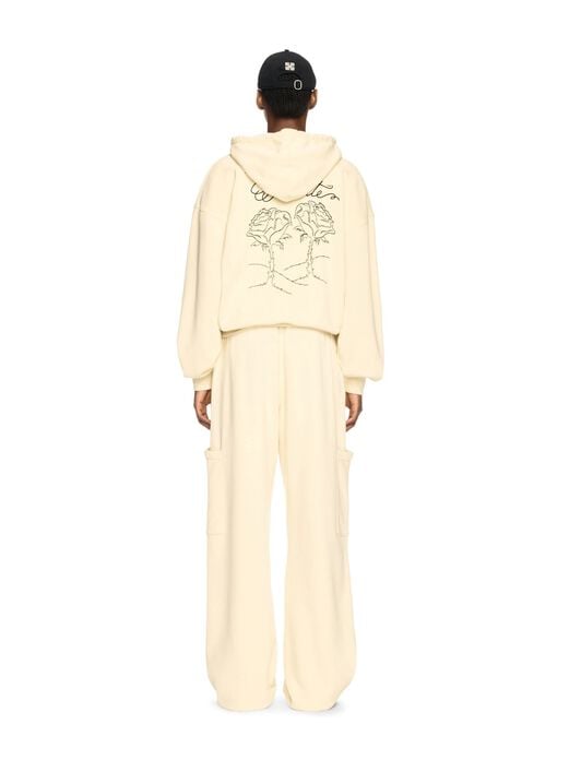 OFF WHITE EMBR ROSE VALLEY OVER HOODIE NEUTRALS OWBB058S25FLE003
