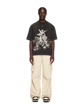 OFF WHITE Putti Skate S/S Tee Vintage Black - White GREEN OMAA027T25JER00U