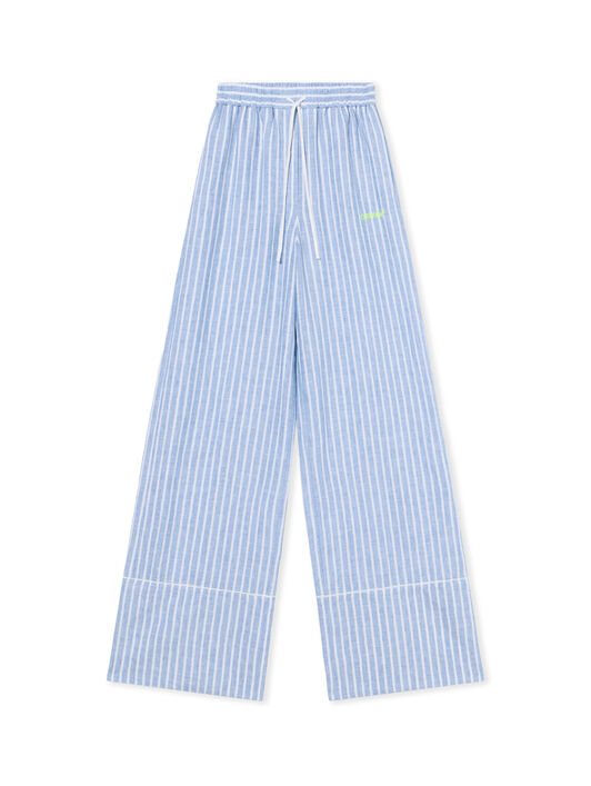 Striped Wide-Leg Pants OFF WHITE Striped Wide-Leg Pants LIGHT BLUE - WHITE OWCA195T25FAB001