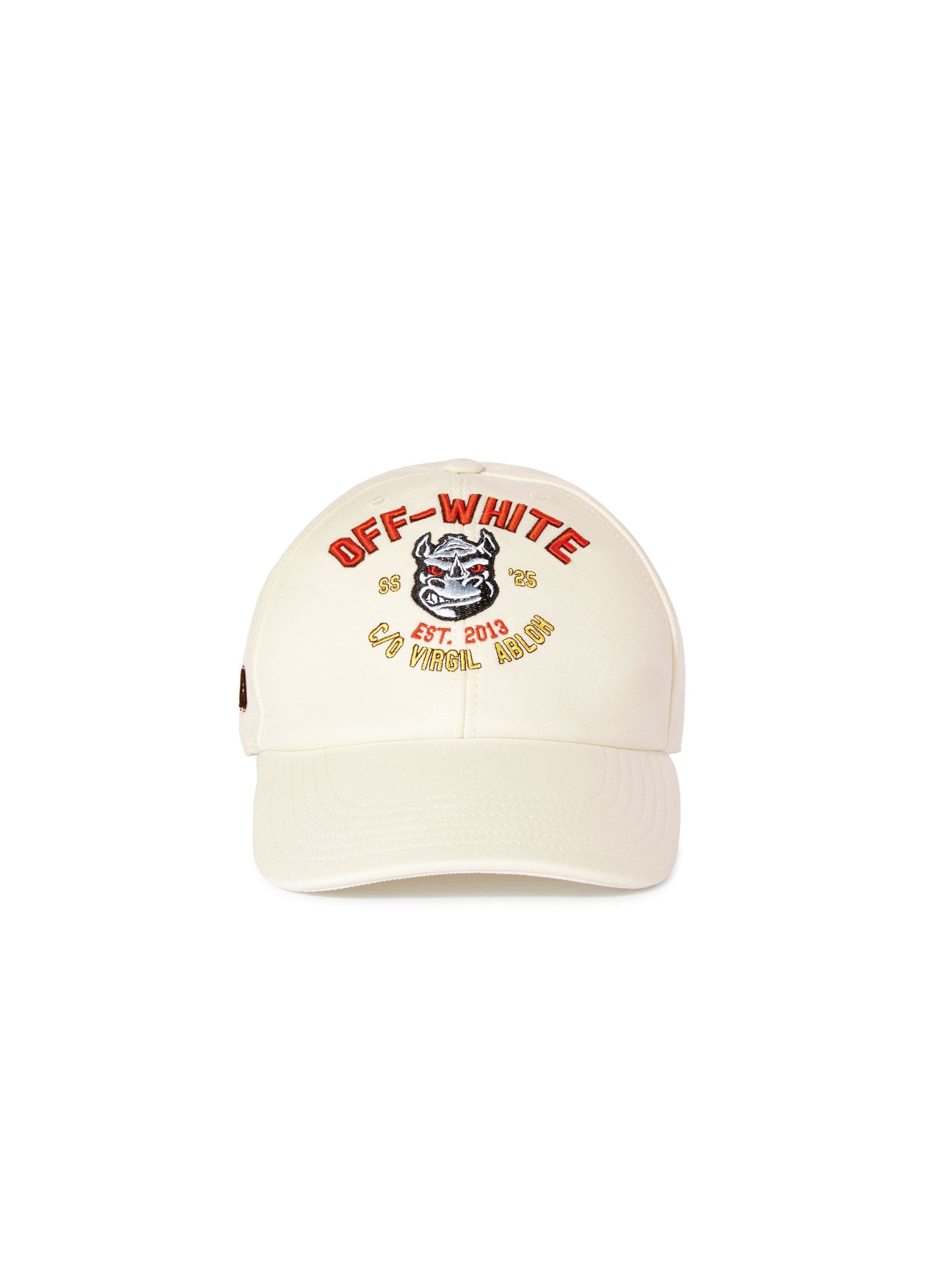 OFF WHITE Gray Rhino Varsity Baseball Cap NEUTRALS OMLA04AS25FAB005