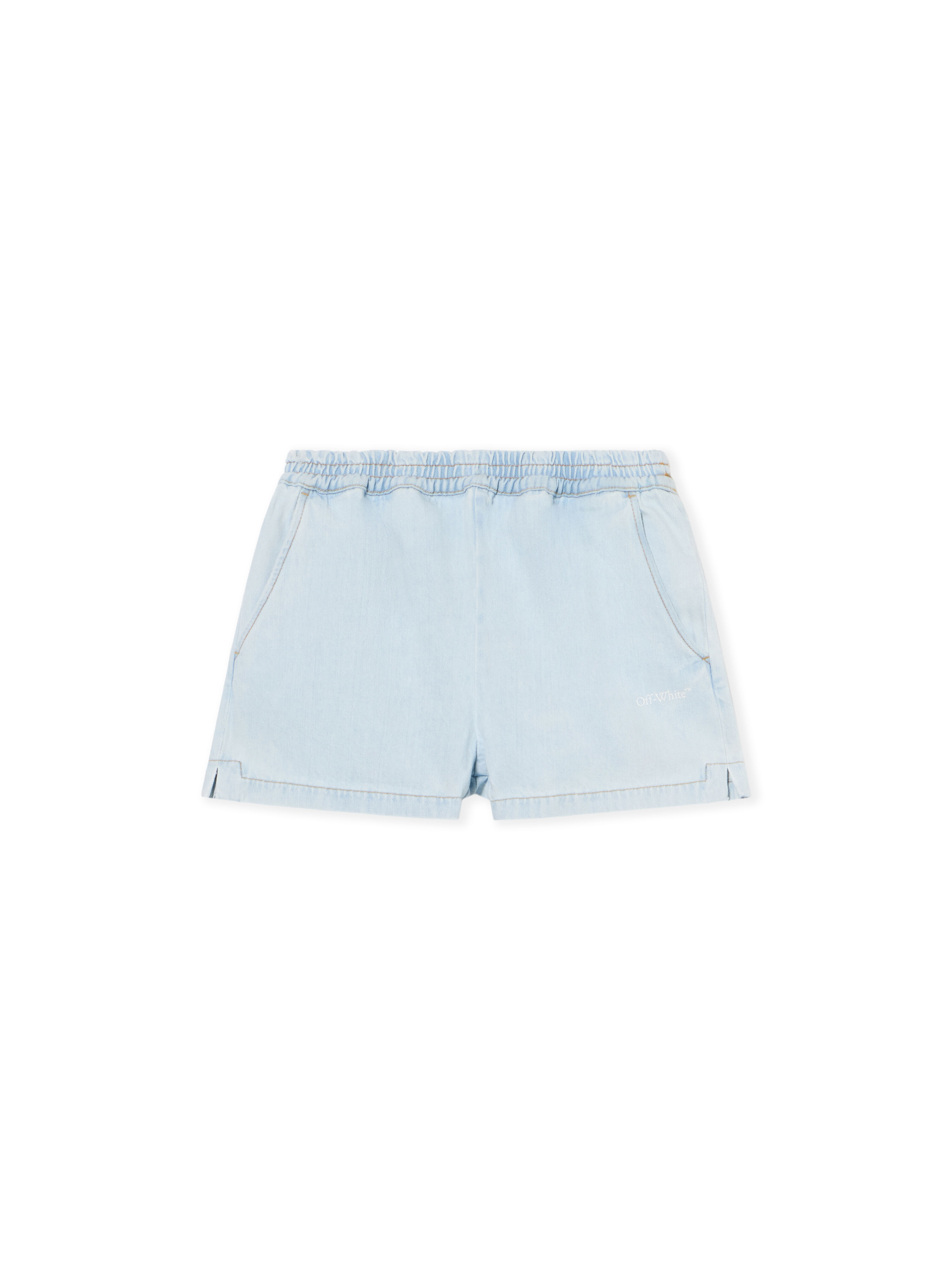OFF WHITE Denim Pajama Shorts LIGHT BLUE-WHITE OWYC01BF25DEN002