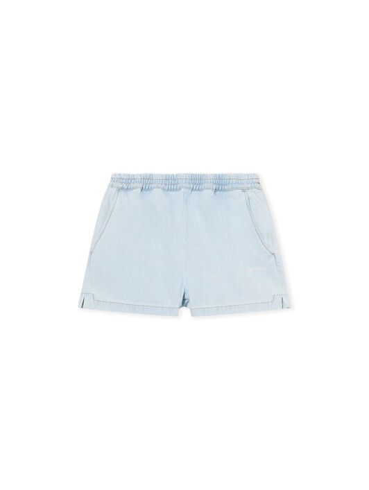 Denim Pajama Shorts OFF WHITE Denim Pajama Shorts LIGHT BLUE-WHITE OWYC01BF25DEN002