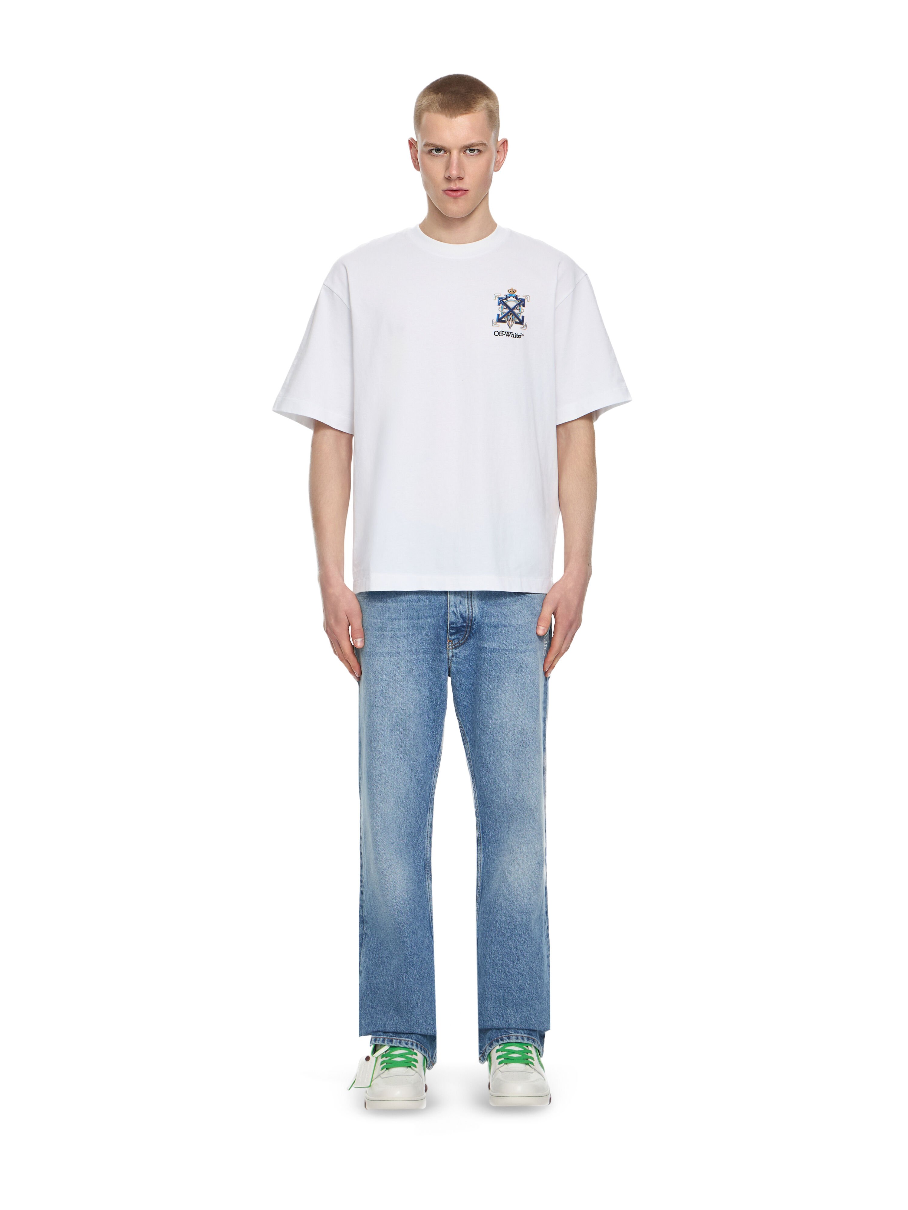 OFF WHITE Jewel Arrow Skate S/S Tee WHITE 44MAA120S26J003