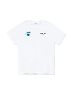 OFF WHITE OW X Brigade Staff T-Shirt WHITE OMAA027G25JER00M