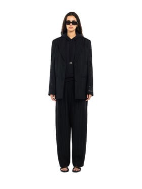 Pinstripe Tomboy Blazer OFF WHITE Pinstripe Tomboy Blazer Black Hemloch 2FG00476T