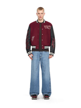OFF WHITE Off-White™ c/o AC Milan Varsity Jacket BLACK RED 44MEA305G25F002
