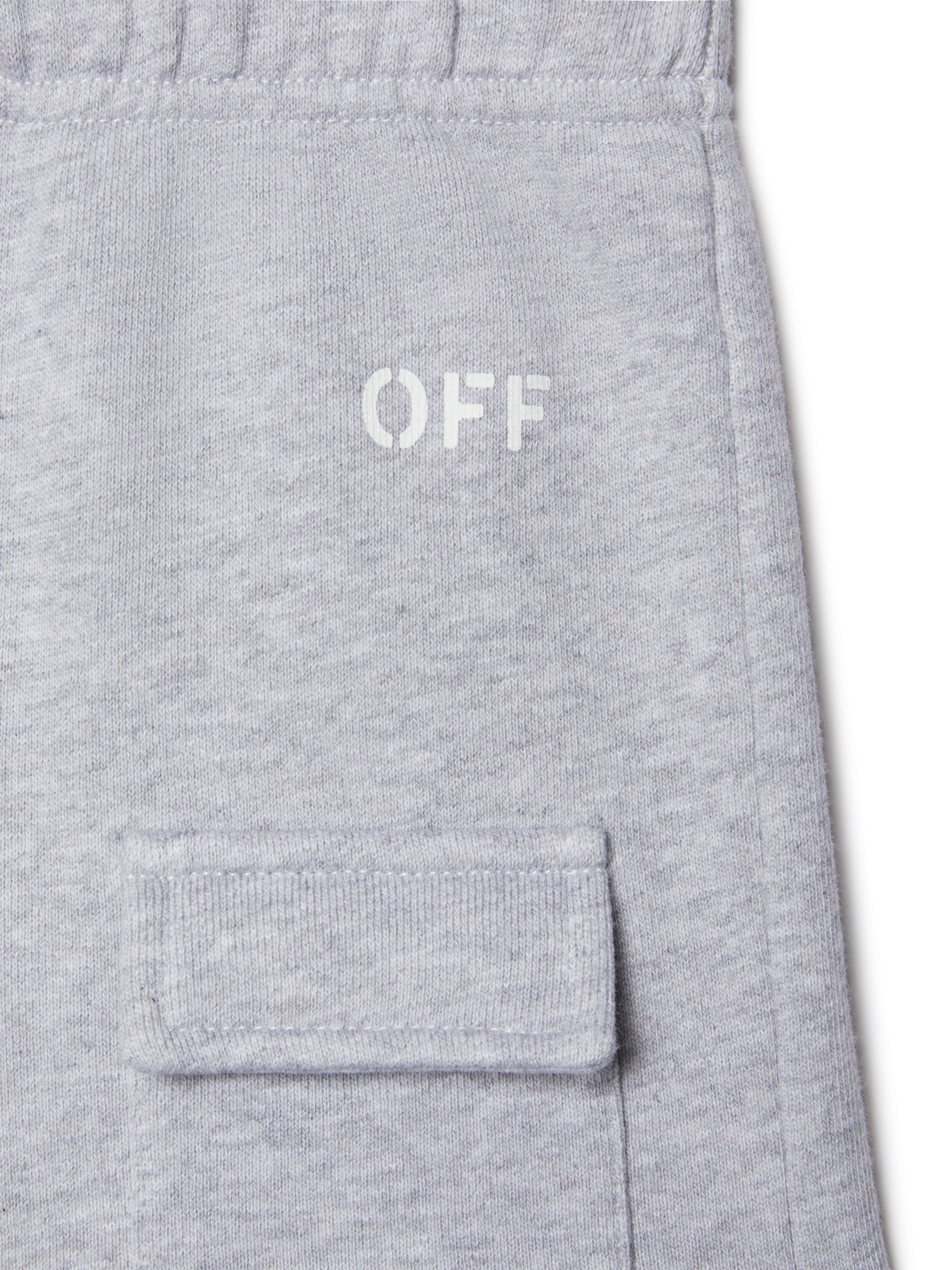 OFF WHITE Stamp Cargo Shorts GREY OB6X003S25FLE001