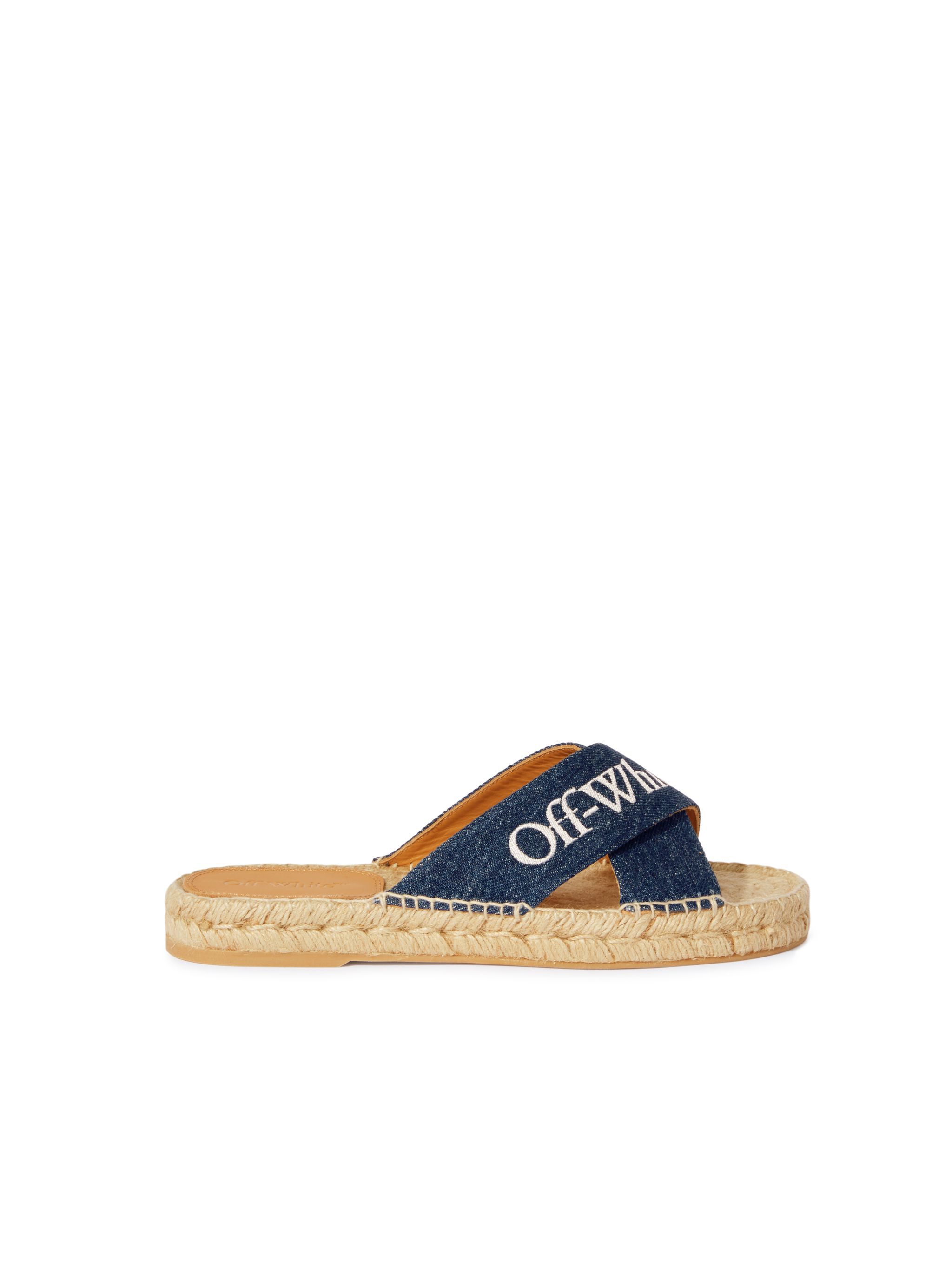 OFF WHITE Criss Cross Denim Espadrilles Vintage Bl BLUE OWIB016S25DEN001