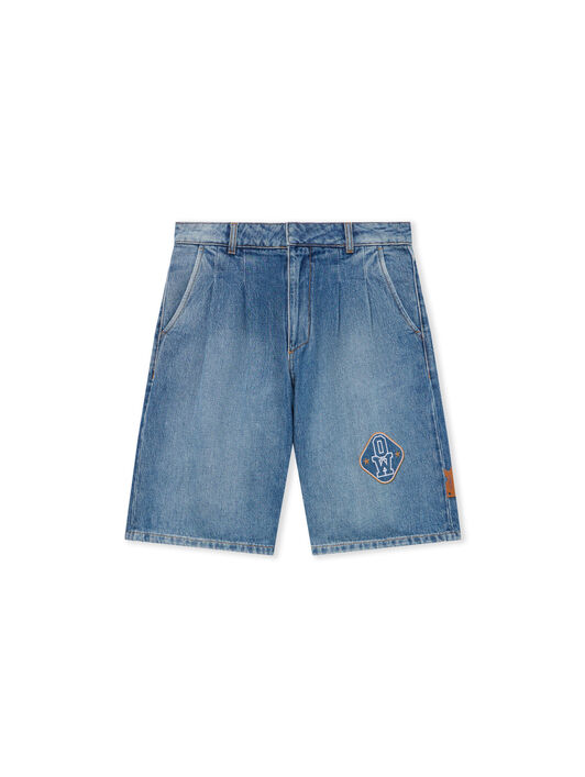 OFF WHITE Royal Patch Denim Bermuda Shorts Light Medium Blue-No Color 2YC01CS26DEN001