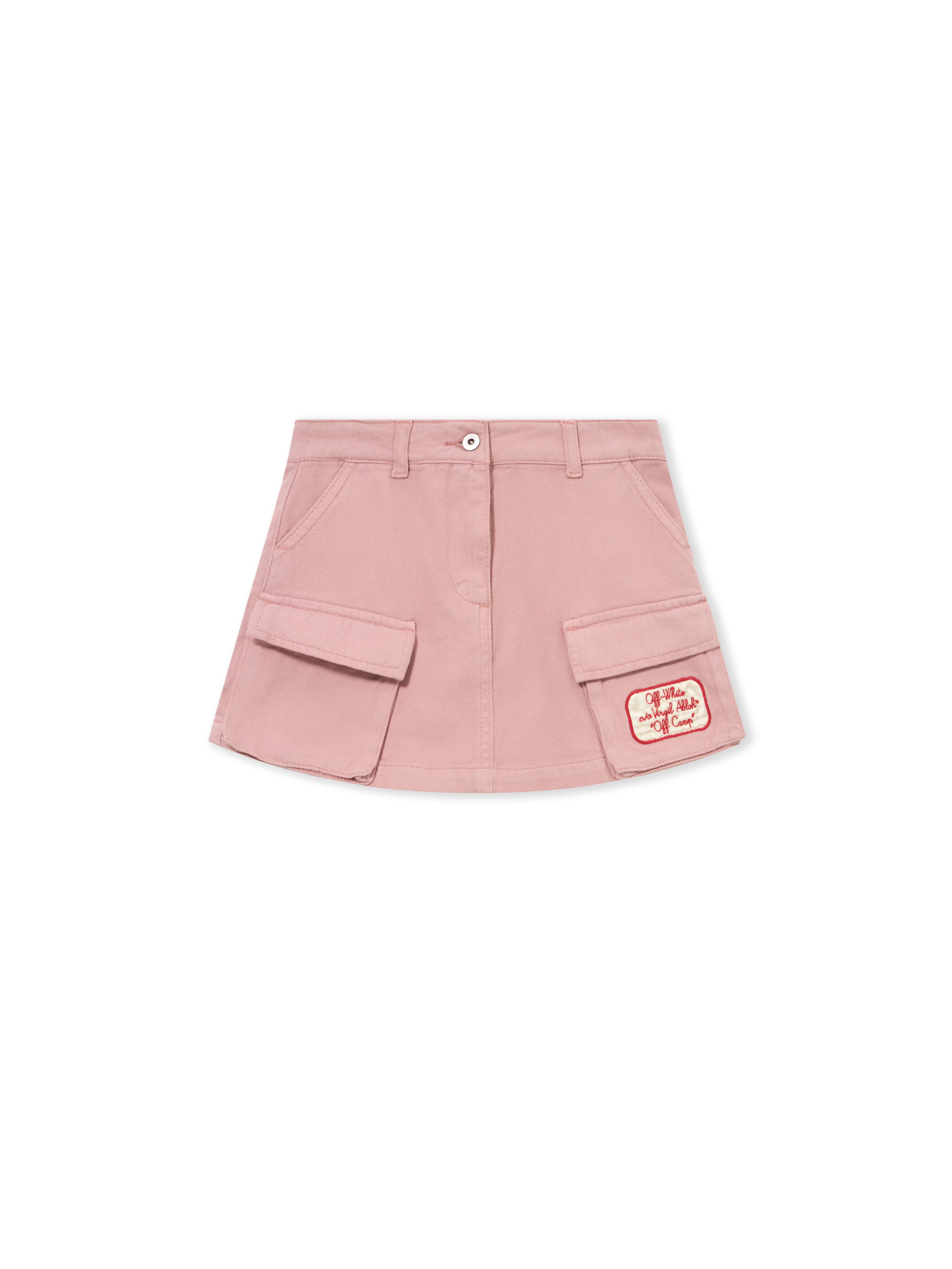 OFF WHITE Satin Patch Cargo Skirt PALE MAUVE 44GCY002S26F001