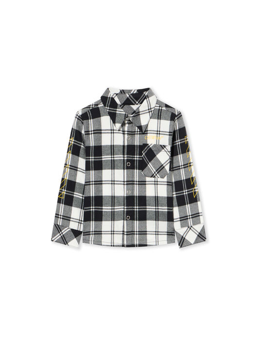 Diagonal Flannel Shirt OFF WHITE Diagonal Flannel Shirt BLACK - YELLOW OBDX001F25FAB002