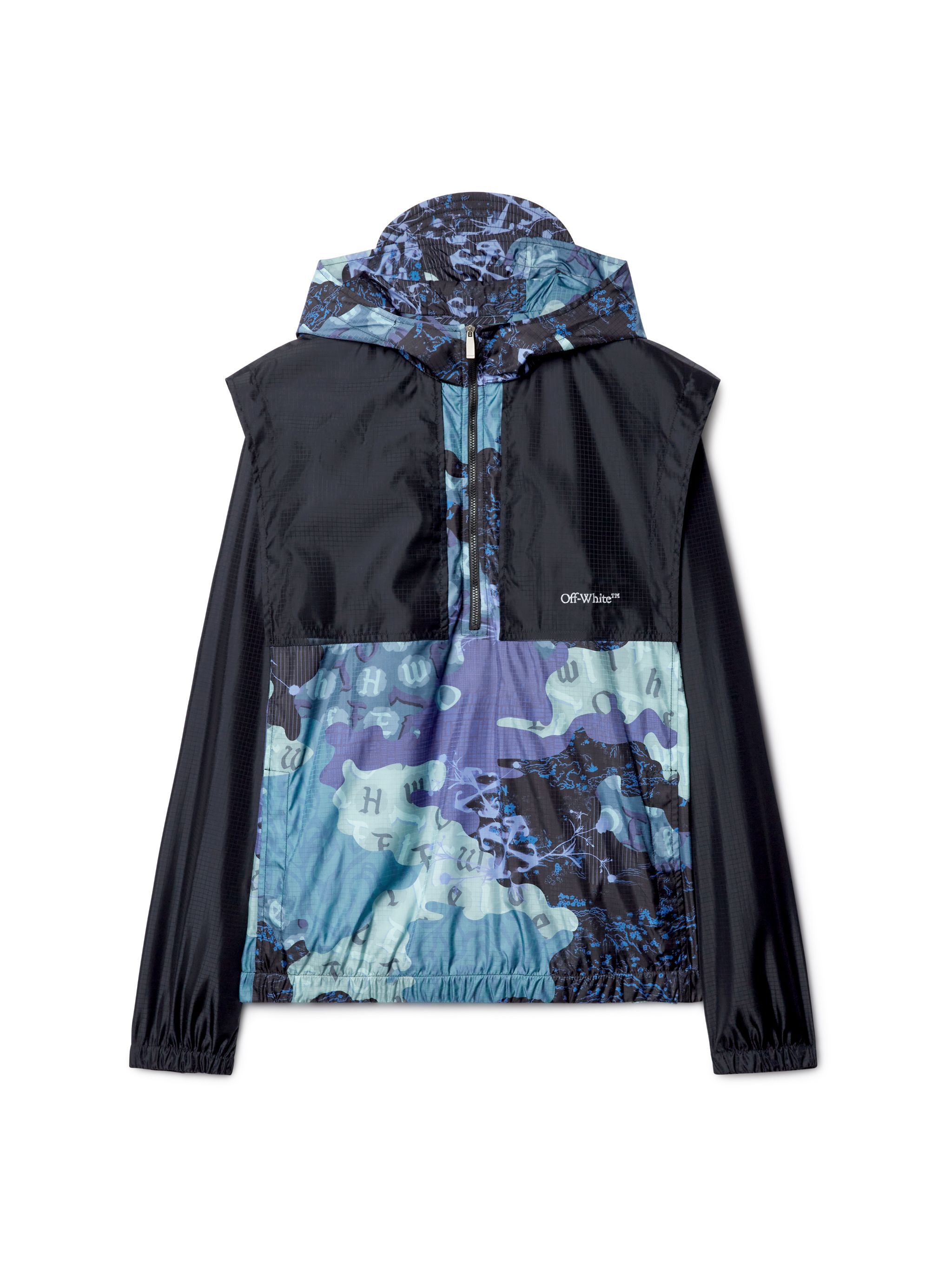 OFF WHITE Camo Nyl Rip Samurai Anorak BLUE OMEO001F24FAB002