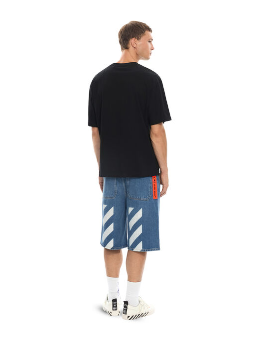 LAB L/AB Diagonal Denim Shorts STEEL INDIGO 44LABF26D118