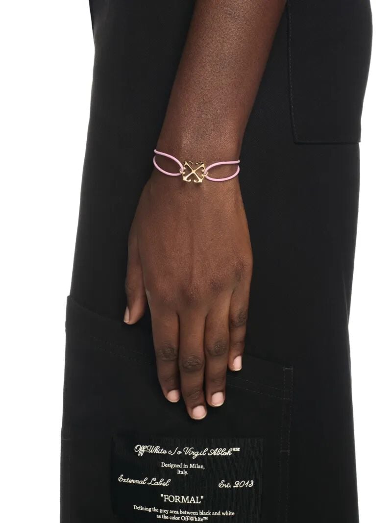 OFF WHITE Bracciale In Gomma Con Finitura Smaltata ORO OWOA12EC99MET001
